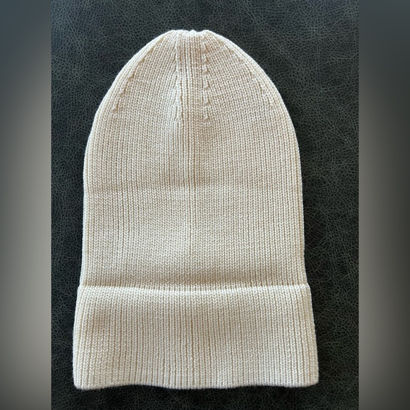 Y-3 Adidas Hat Unisex Classic Knit Beanie Creamy White One Size - Picture 5 of 10